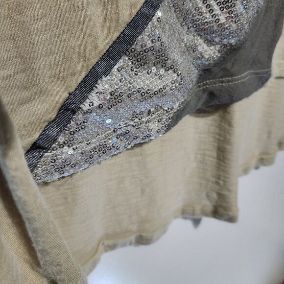 Threads for Thought Pumice Shirt Two11479 Geometric Sequin Landscape Rare READ - Picture 6 of 8